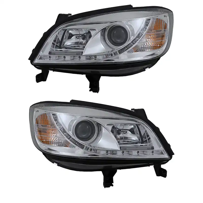 Günstig Scheinwerfer Tagfahrlicht Design LED chrom passt für Opel Zafira A ab 99-06