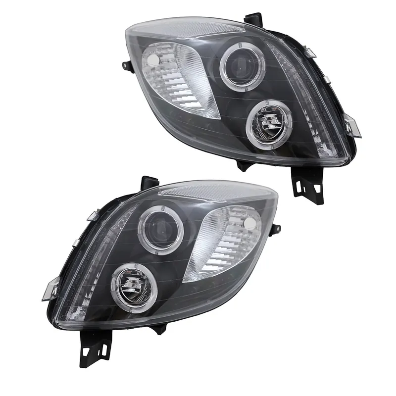 Neue Kollektion Scheinwerfer Angel Eyes LED schwarz passt für Toyota Yaris ab 2006 - 2009