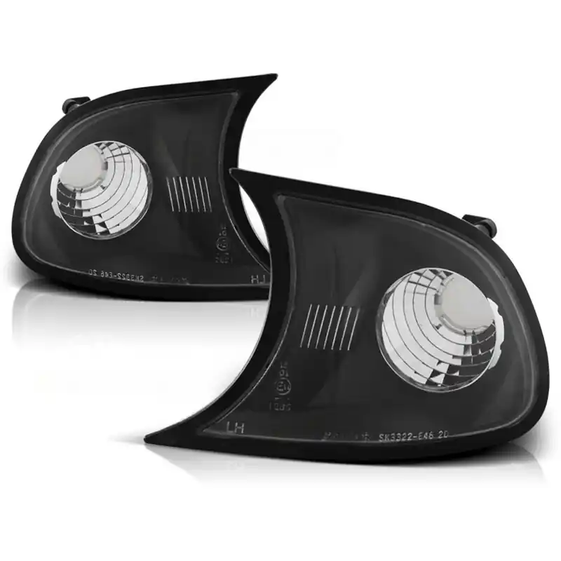Preisknaller Set Klarglas Schwarz Blinker Frontblinker für BMW 3er E46 Coupe Cabrio 01-03