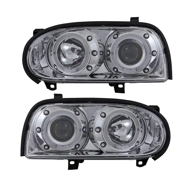 Scheinwerfer Angel Eyes LED chrom passt für VW Golf 3 III ab 1991 - 1997 Sonderangebot