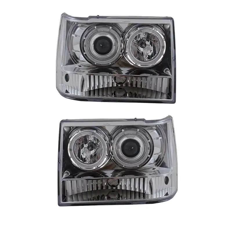 Bestseller Scheinwerfer LED Angel Eyes passt für Jeep Grand Cherokee ab 1993-1998 Chrom