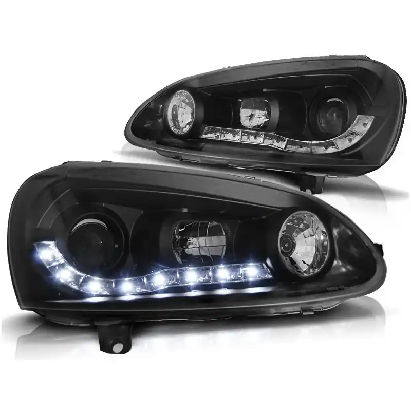 Scheinwerfer LED Tagfahrlicht passend für VW Golf 5 ab 2003-2009 in Schwarz Aktuell