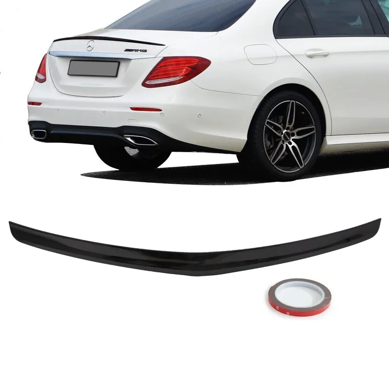 Black Rear Boot Spoiler Lip + 3M fits on Mercedes E-Class W212 without E63 AMG Rabatt