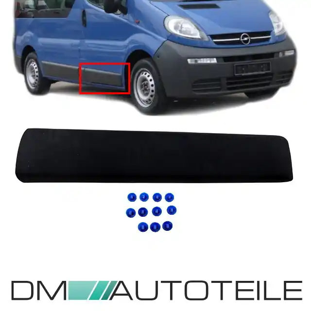 Türleiste Zierleiste vorne Rechts dunkelgrau für Renault Trafic II Opel Vivaro Nissan Primastar alle Modelle ab 2001-2014 Nur Heute