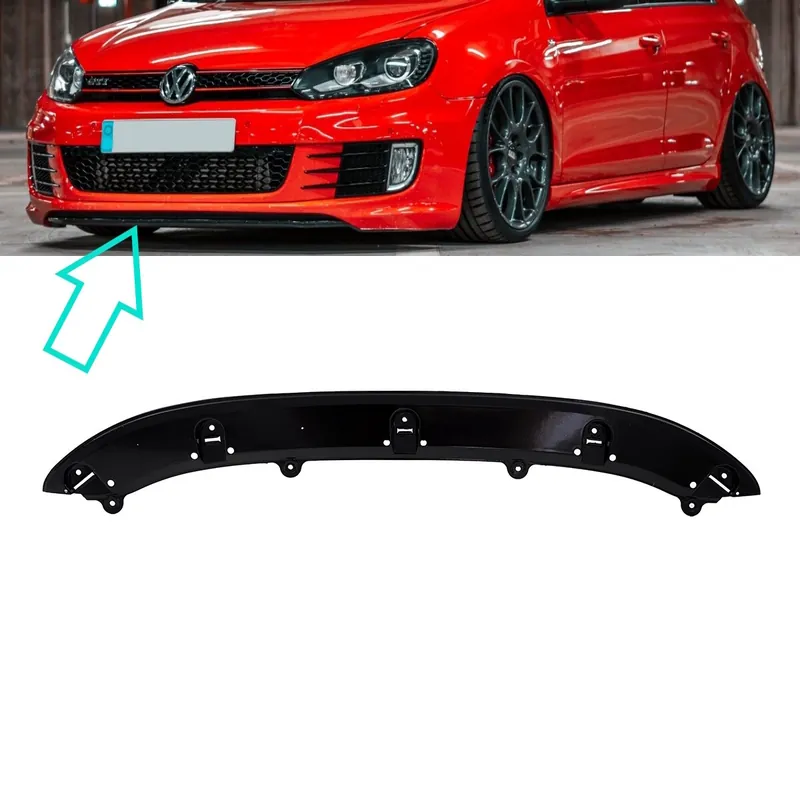 Direktkauf Spoiler Ansatz Lippe vorne schwarz hochglanz unten passt für VW Golf 6 GTI GTD
