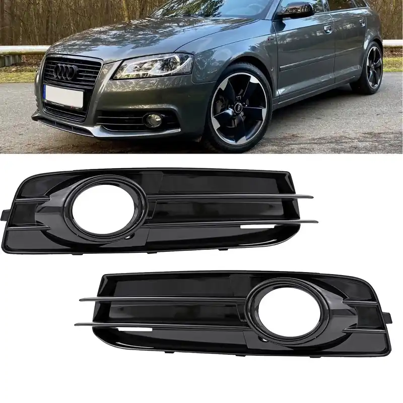 Neue Ware Set Stoßstangengitter hochglanz Schwarz passt für Audi A3 8P Facelift S-Line ab 2008-2012