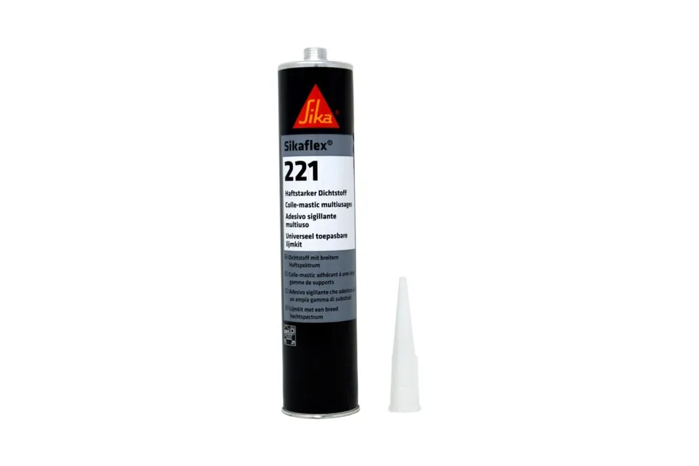 1x Sikaflex 221 300ml Stahlgrau Dichtstoff Dichtmasse Kleber Kartusche Echt