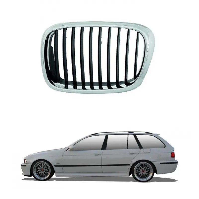 Kühlergrill Links Chrom Schwarz ersetzt OE Grill für alle BMW 5er E39 Modelle Online Kaufen