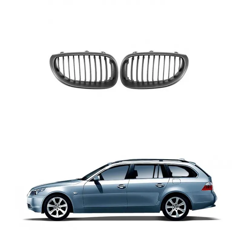 Billig Set Performance Kühlergrill Schwarz für BMW 5er (E60) Touring (E61) alle Modelle