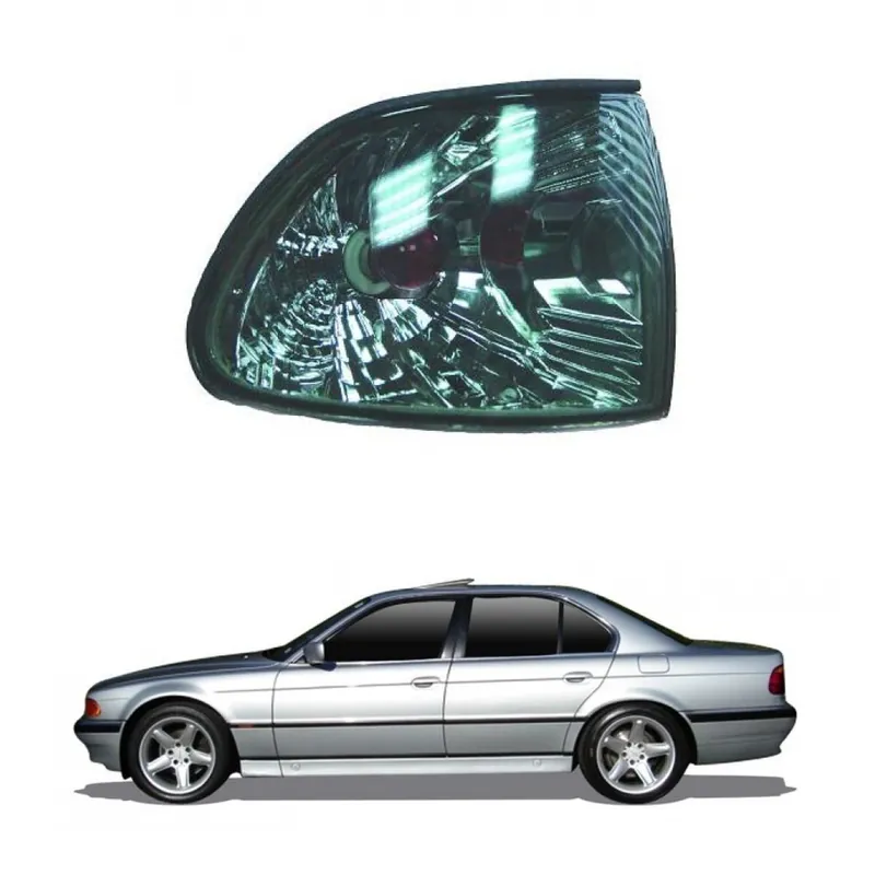 Top-Seller Set Blinker Frontblinker schwarz Klarglas für BMW 7er (E38) 94-98