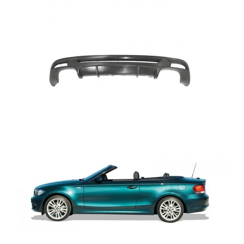 Bestpreis Duplex Diffusor Performance Stoßfänger hinten für BMW 1er E82 E88 mit M-Paket