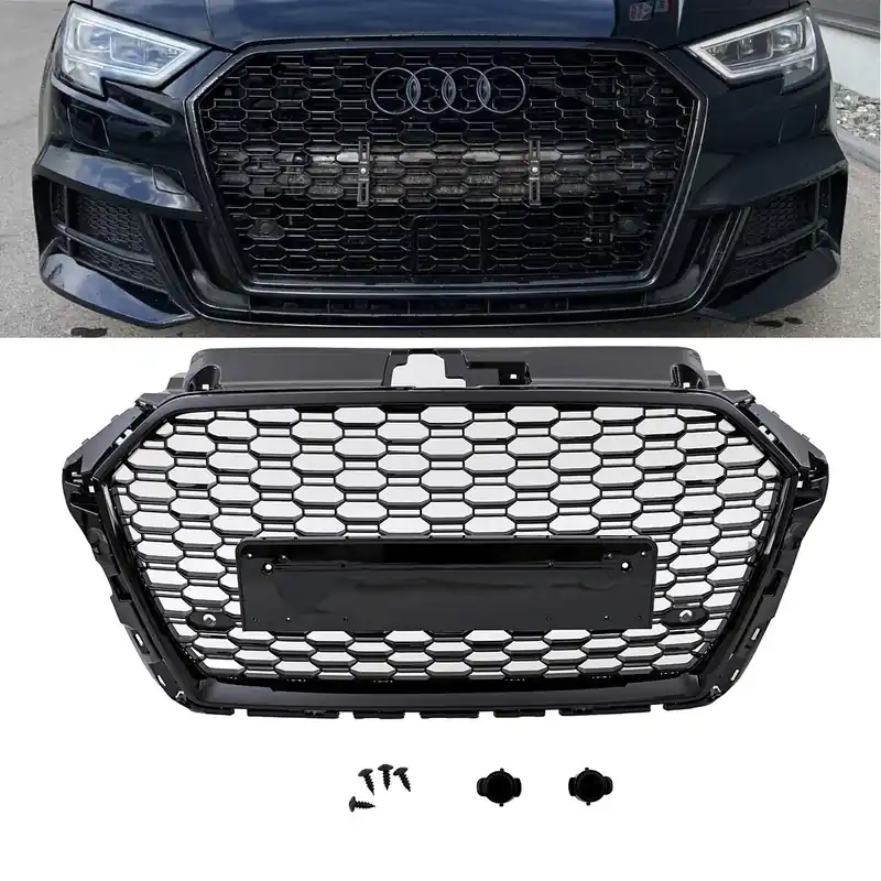 Kühlergrill / Wabengrill für Audi A3 8V Facelift nicht für RS3 in Schwarz Glanz Online Kaufen