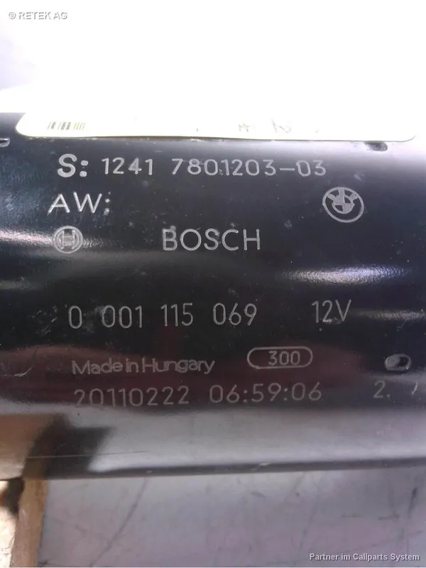 Abverkauf Anlasser, Lichtmaschine gebraucht BMW 1-ER (E87) (09/04-) Baujahr 2011