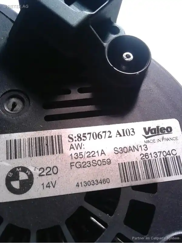 Top-Preis Anlasser, Lichtmaschine gebraucht BMW 6-ER REIHE F06 Baujahr 2013