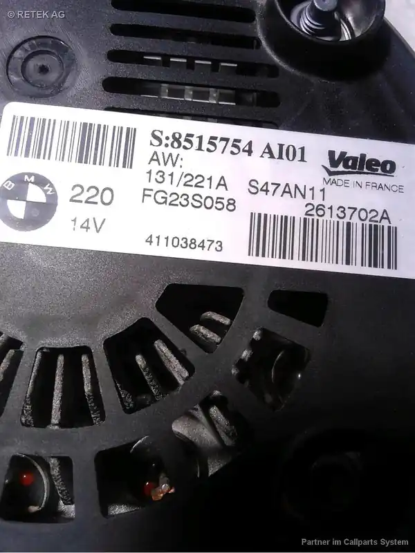 Mega-Angebot Anlasser, Lichtmaschine gebraucht BMW X3 (F25) Baujahr 2012