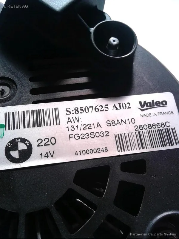 Must-Have Anlasser, Lichtmaschine gebraucht BMW 5-ER (F11) (11-18) Baujahr 2011