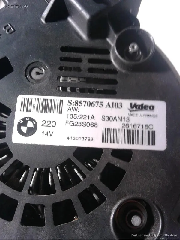 Anlasser, Lichtmaschine gebraucht BMW X5(F15)(F85) Baujahr 2013 Sonderangebot